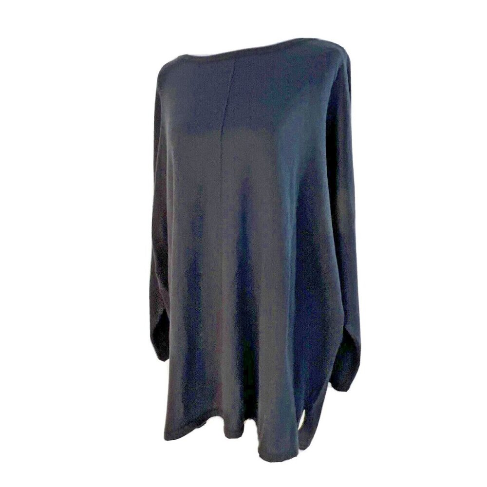 Style & Co Womens Sweater 3X Black  Knit 3/4 Sleeve Top Blouse Stretch